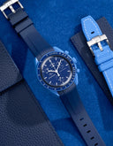 Curved Rubber Strap - Blue - OM Luxury
